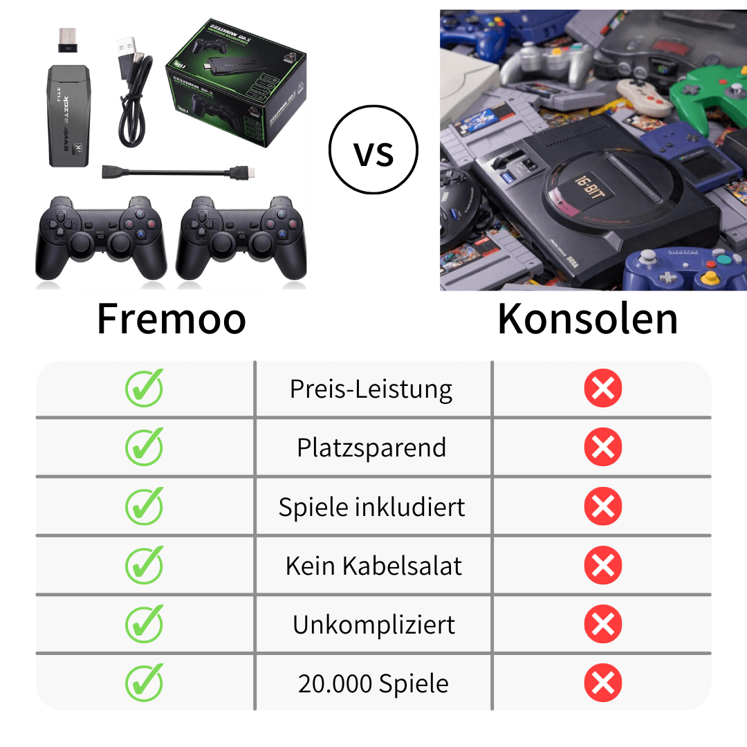 FREMOO-STICK - Retroreiches Gaming für Abenteuer & sehr viel Spaß